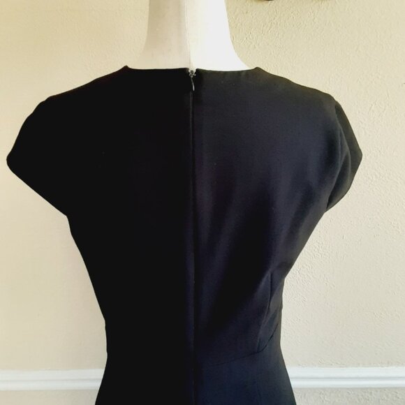 Marc New York Black Midi V Sheath Dress Size 6 - Picture 5 of 10